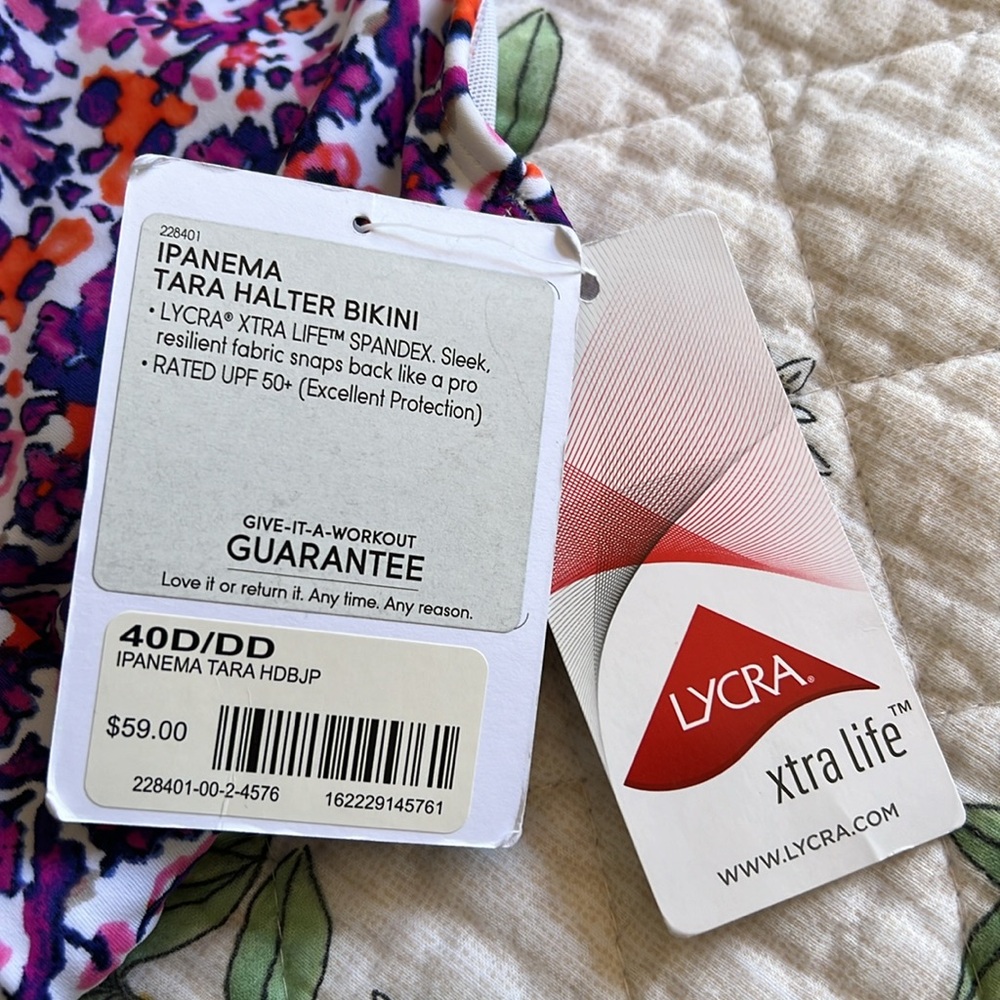 Athleta Ipanema Tara Halter Bikini top, 40D/DD - Picture 3 of 9